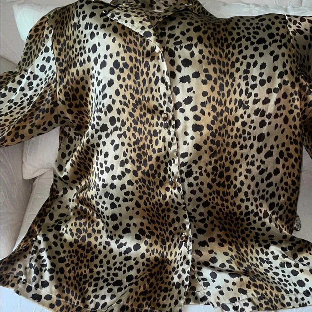 Victoria's Secret Leopard Print Pajama Set - Brown and Black - Picture 3 of 7